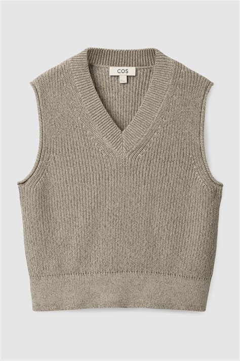 cos knitted vest.